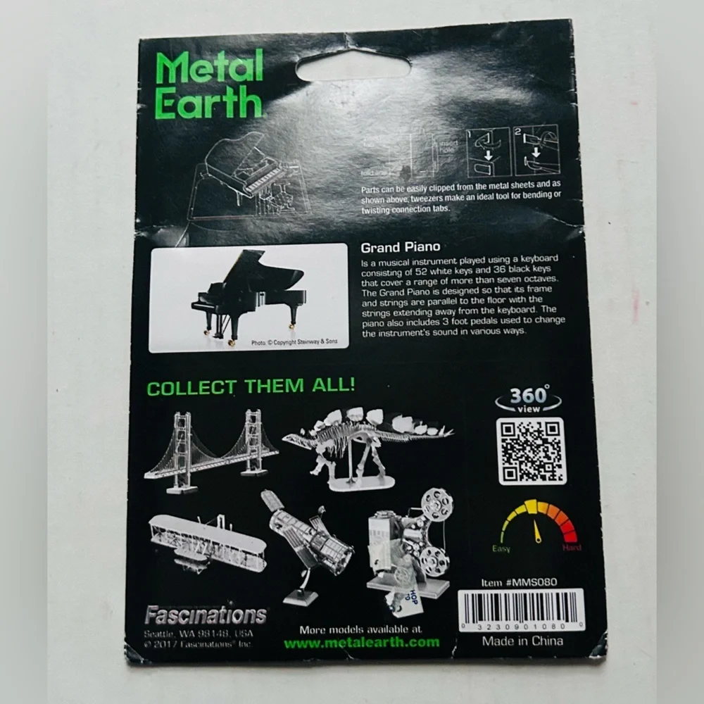 Metal Earth | Grand Piano 3D Steel Model Kit Fascinations